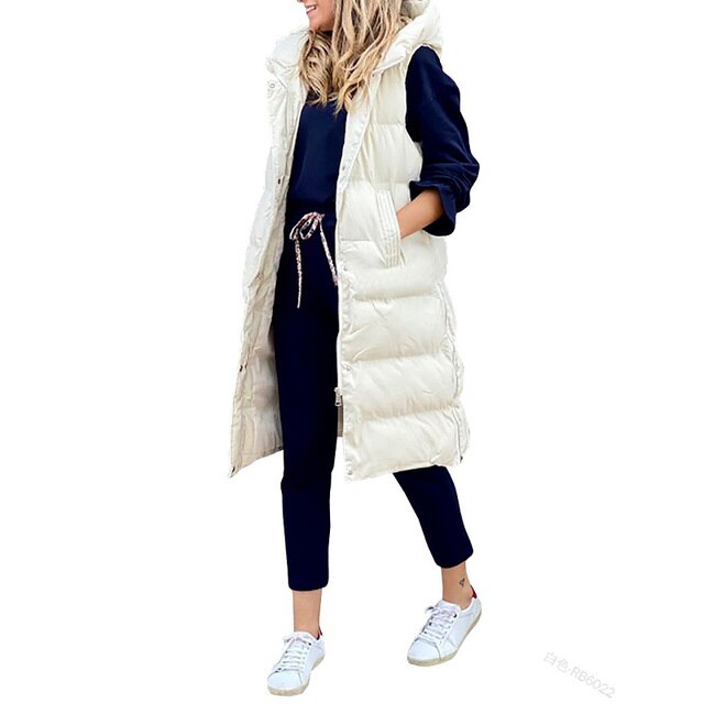 Women's Wool Longline Sleeveless Vest — View 5