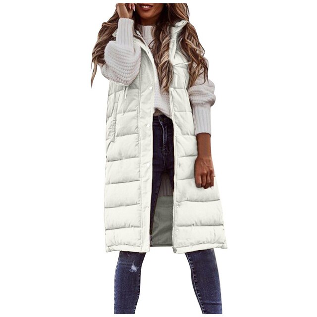Women's Wool Longline Sleeveless Vest — View 2