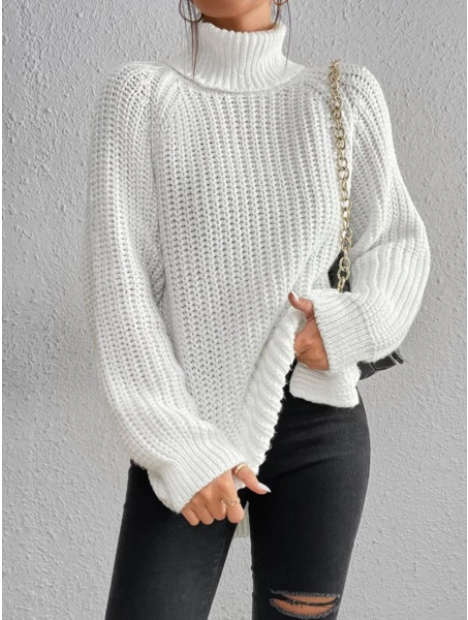 Women's Oversized Turtleneck Sweater — View 2