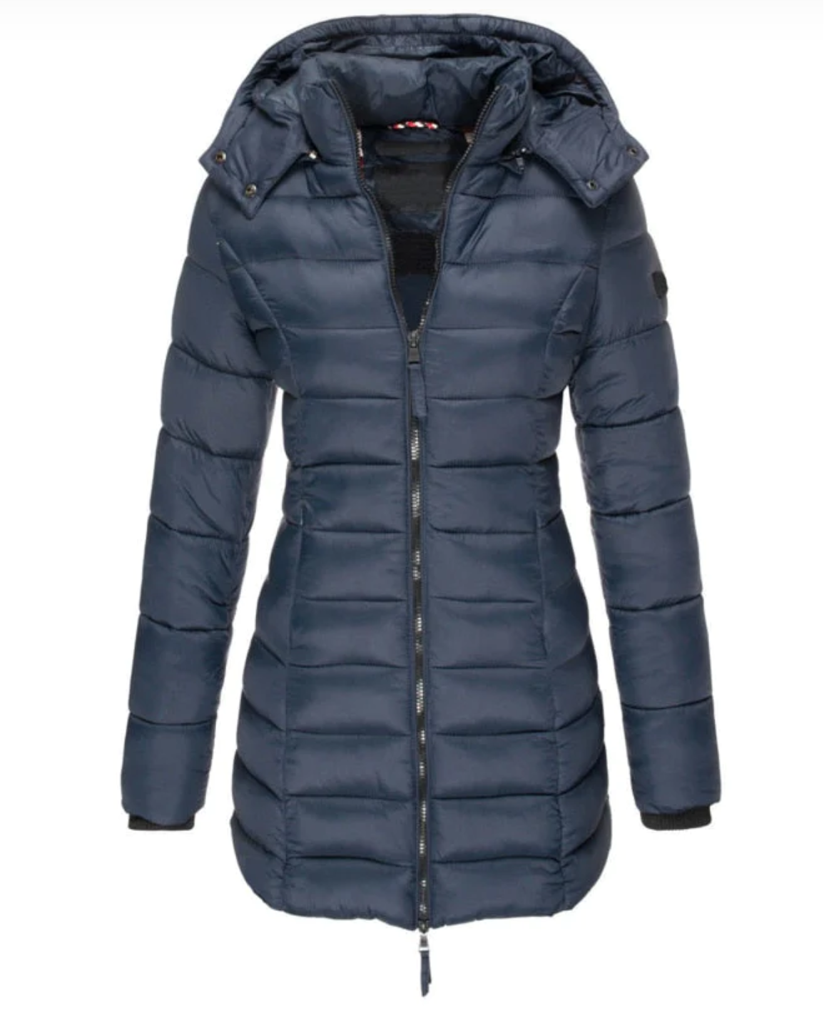 Women's Zip Front Hooded Puffer Jacket — View 1