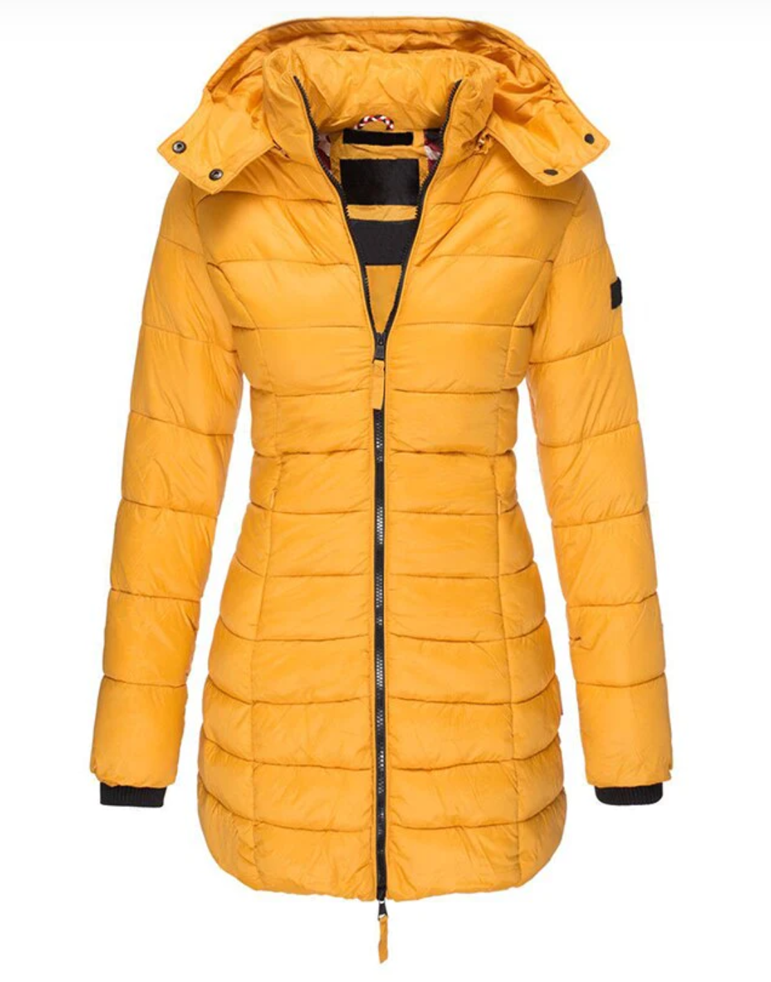 Women's Zip Front Hooded Puffer Jacket — View 2