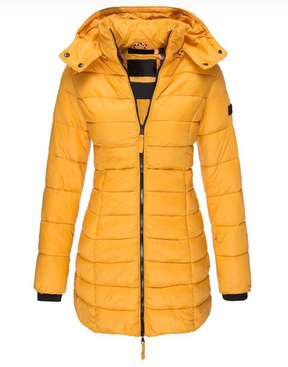 Women's Zip Front Hooded Puffer Jacket — View 2