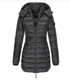 Women's Zip Front Hooded Puffer Jacket — View 5