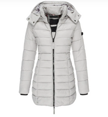 Women's Zip Front Hooded Puffer Jacket — View 7