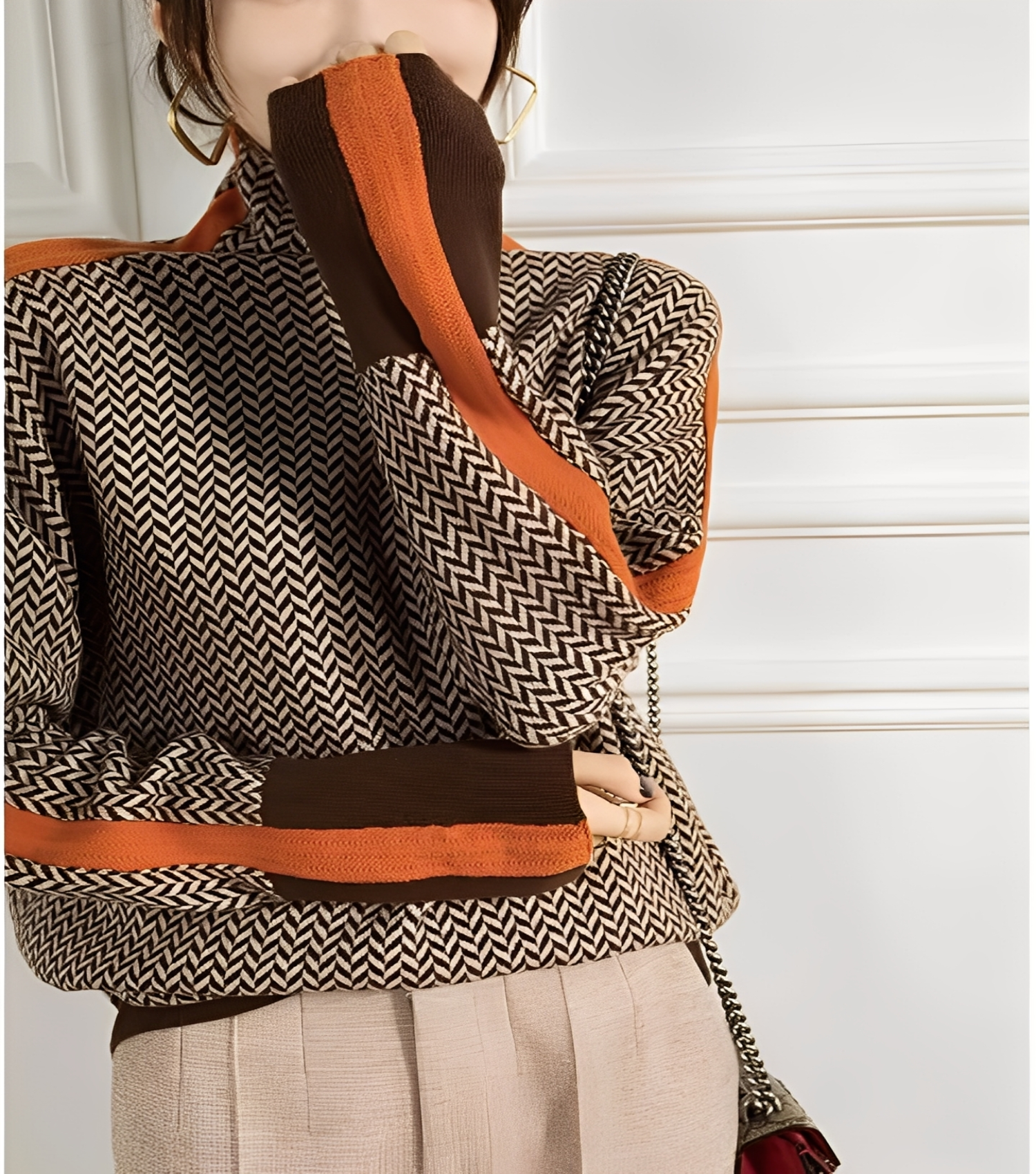 Women's Cashmere Turtleneck Sweater — View 1