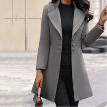 Women's Wool Long Sleeve Coat — View 2