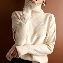 Women's Cashmere Turtleneck Sweater — View 3