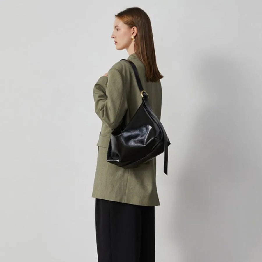 Women's Faux Leather Hobo Shoulder Bag by Juana Fashion