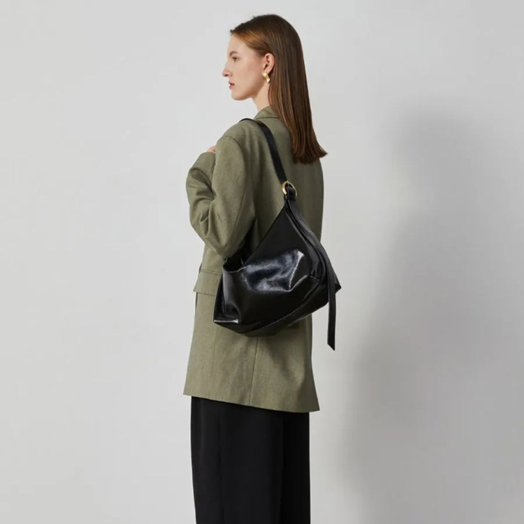 Women's Faux Leather Hobo Shoulder Bag by Juana Fashion
