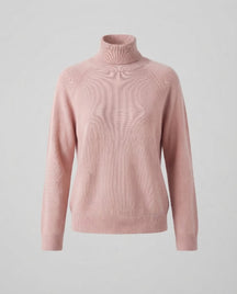 Women's Ribbed Fine Knit Raglan Sleeve Turtleneck Sweater — View 12