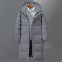 Long Hooded Quilted Coat | Robert in White - Juana Fashion