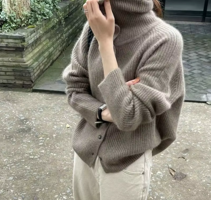 Women's Cashmere Turtleneck Sweater — View 2
