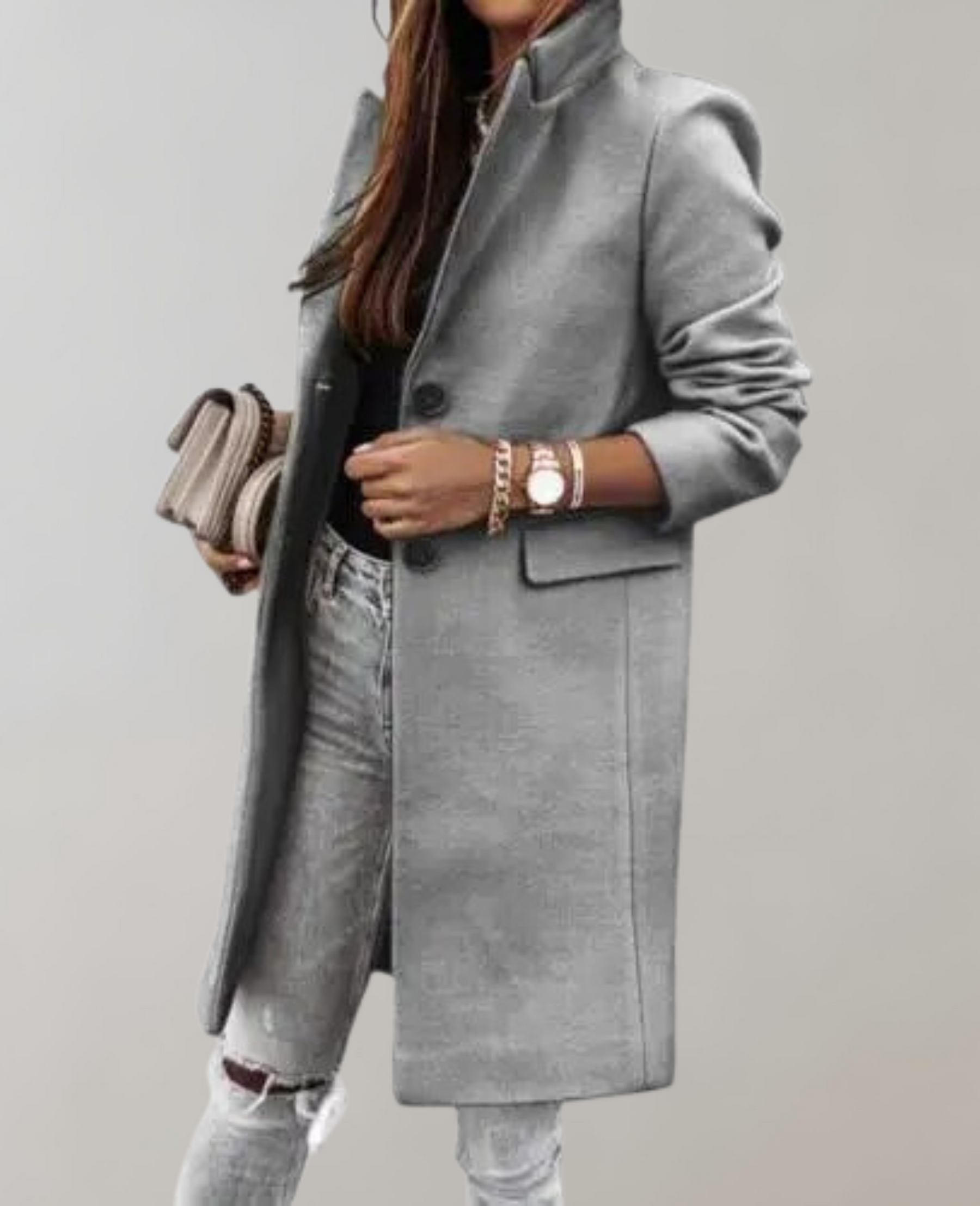 Women's Long Sleeve Coat — View 3