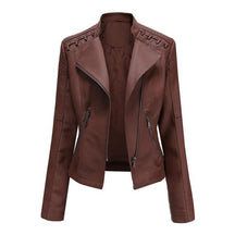 Women's Leather Look Moto Jacket — View 2