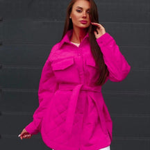 Women's Button Detail Puffer Jacket — View 16