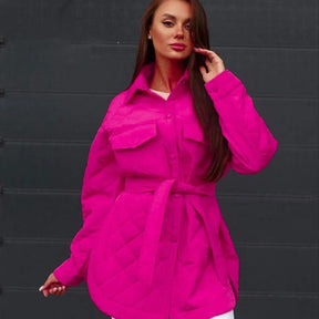 Women's Button Detail Puffer Jacket — View 16