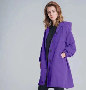 Women's Oversized Hooded Rain Jacket — View 17