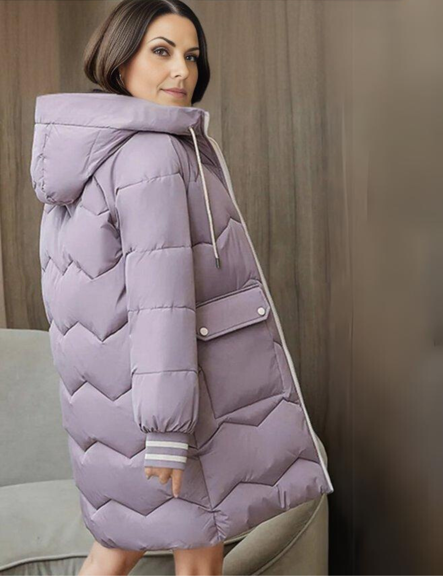 Women's Hooded Parka Coat — View 3