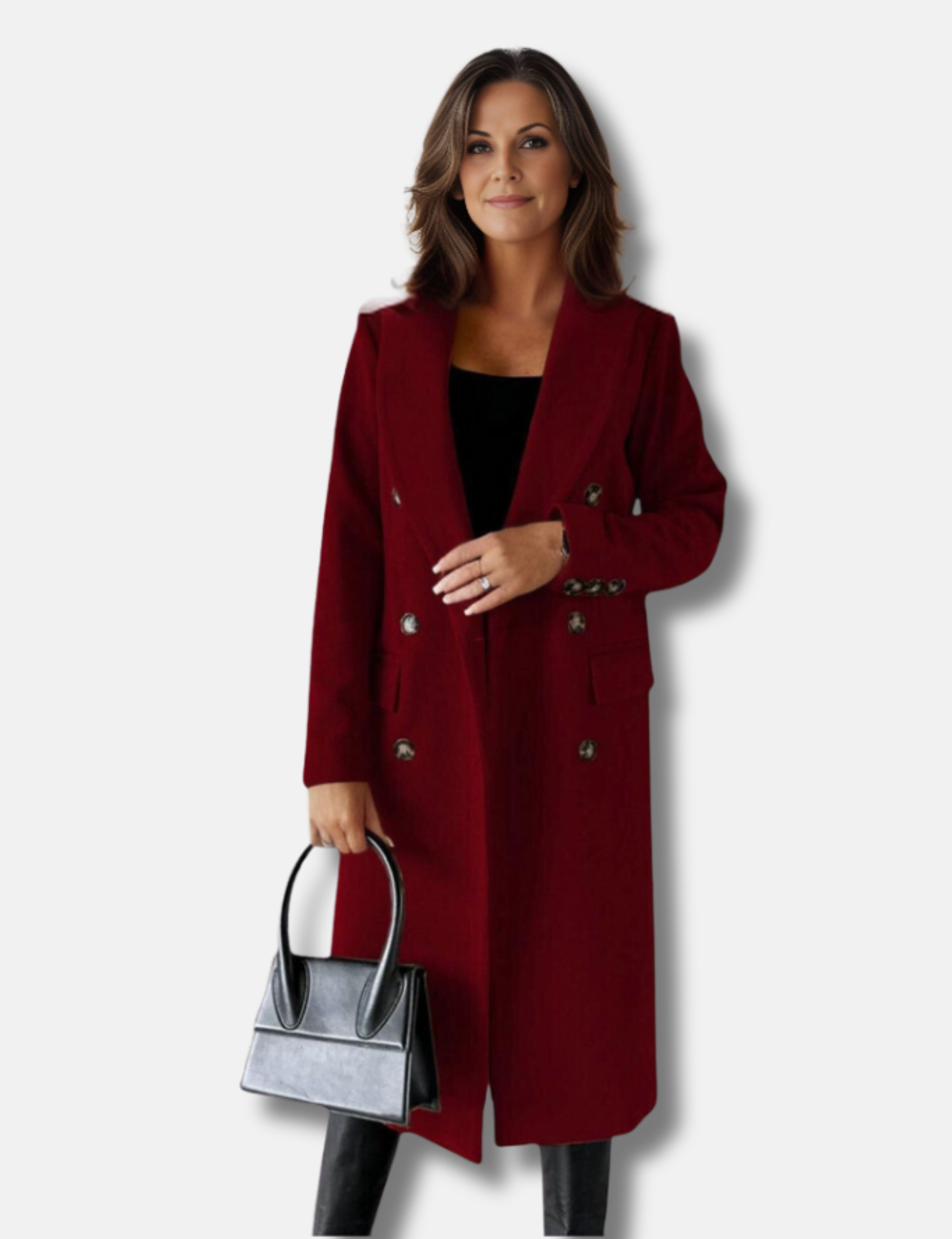 Women's Wool Double Breasted Jacket — View 3