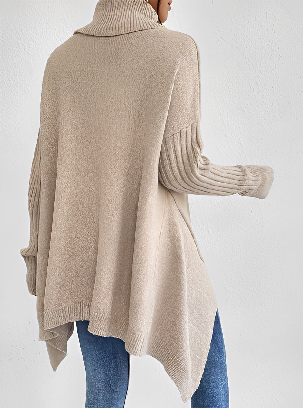 Women's Longline Turtleneck Sweater — View 1