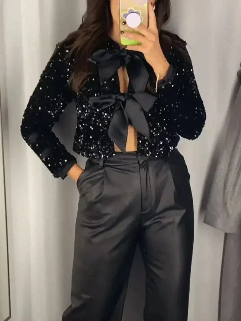 Women's Sequin Detail Jacket — View 4