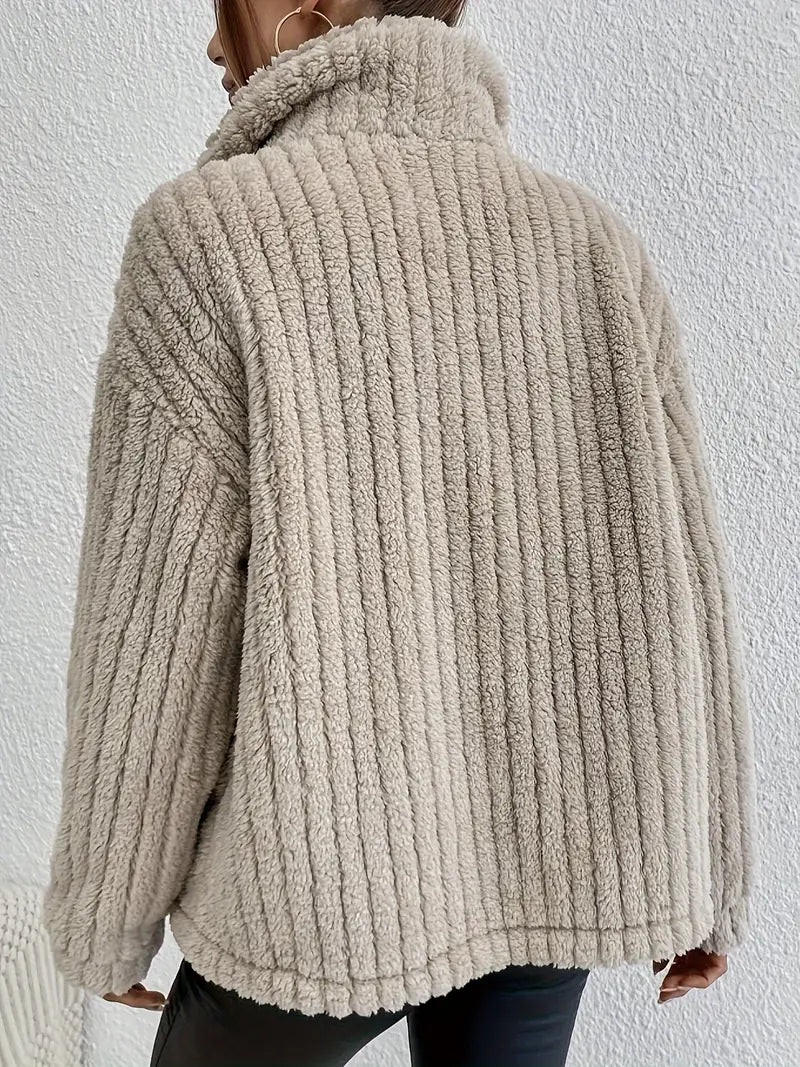 Women's Double Breasted Single Breasted Button Detail Cardigan — View 2