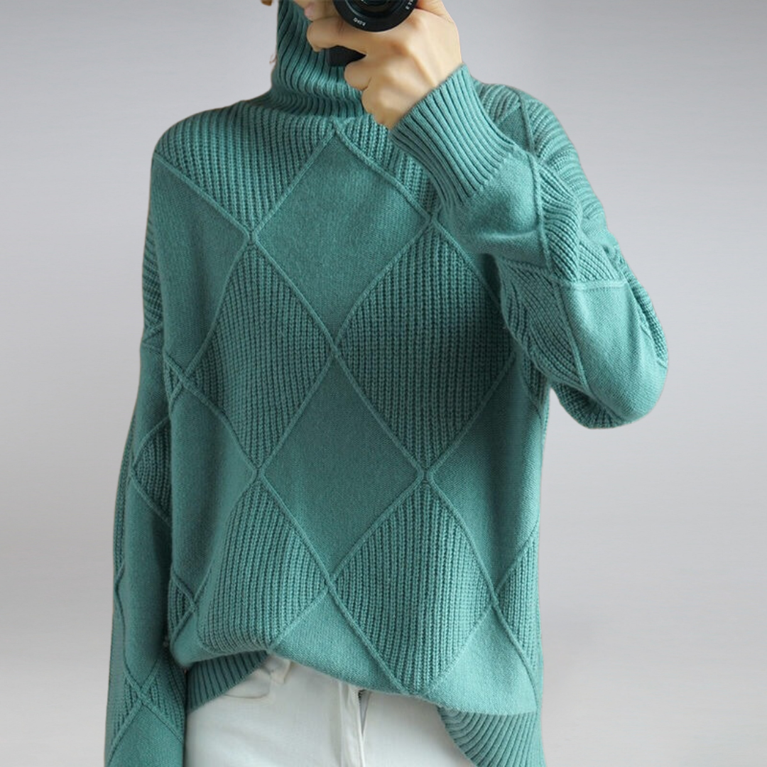 Women's Cashmere Turtleneck Sweater — View 3