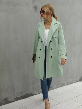 Women's Long Sleeve Trench Coat — View 5