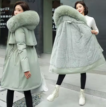 Women's Wool Hooded Longline Coat — View 3