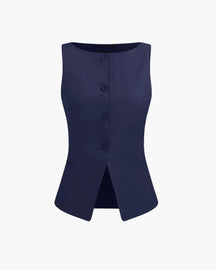 Women's Tailored Vest | Savona in Beige - Juana Fashion