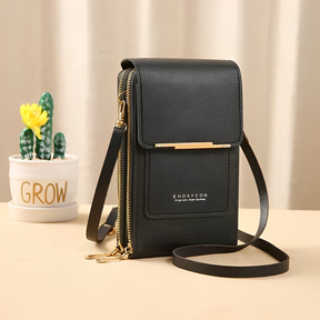 Women's Touchscreen Phone Crossbody Bag in Black by Juana Fashion