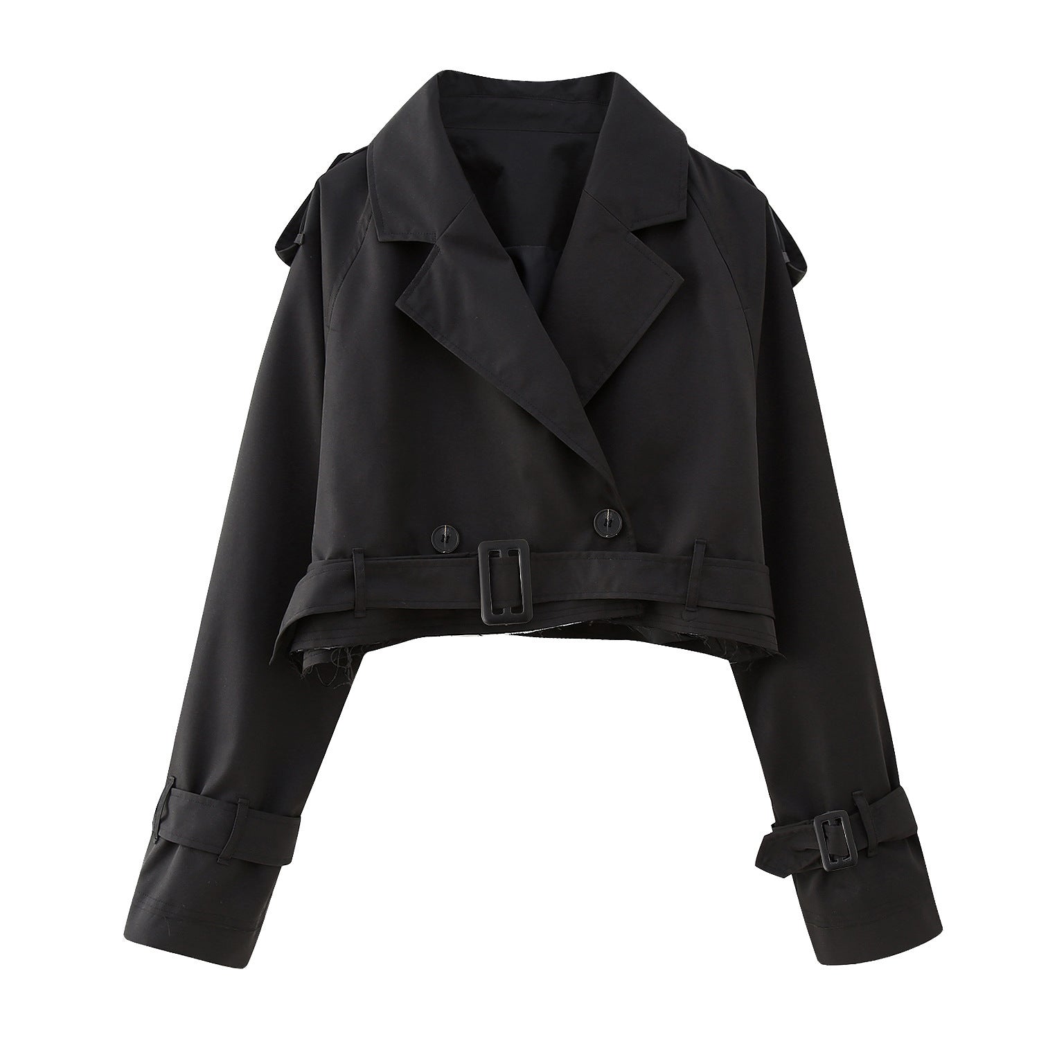 Women's Short Belted Trench Coat | Karla in Beige - Juana Fashion