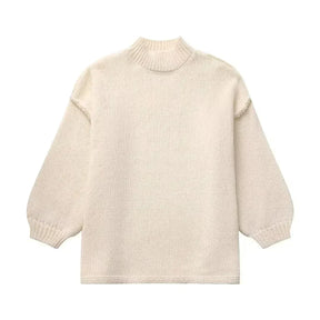 Women's Balloon Sleeve Turtleneck Sweater — View 1
