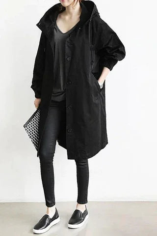 Women's Oversized Hooded Rain Jacket — View 1