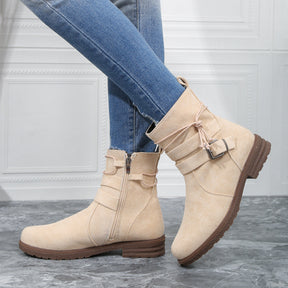 Women's Buckle Belted Boots — View 4