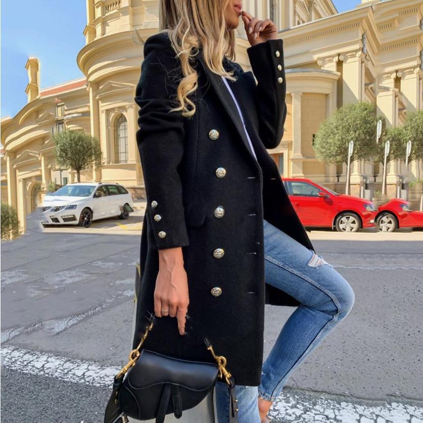 Women's Double Breasted Trench Coat — View 2