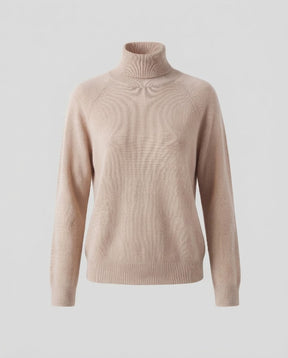 Women's Ribbed Fine Knit Raglan Sleeve Turtleneck Sweater — View 11