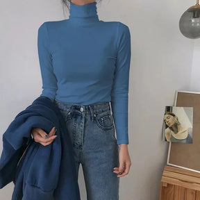 Women's Long Sleeve Turtleneck Sweater — View 4