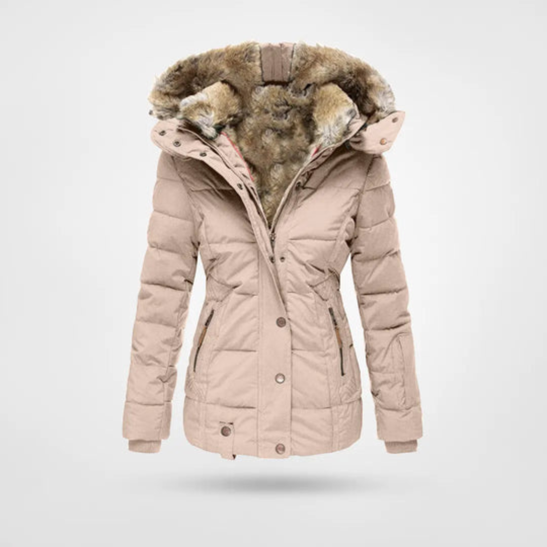 Women's Long Insulated Hooded Jacket | Jasmin in Black - Juana Fashion