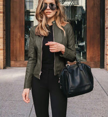 Women's Leather Look Jacket — View 2