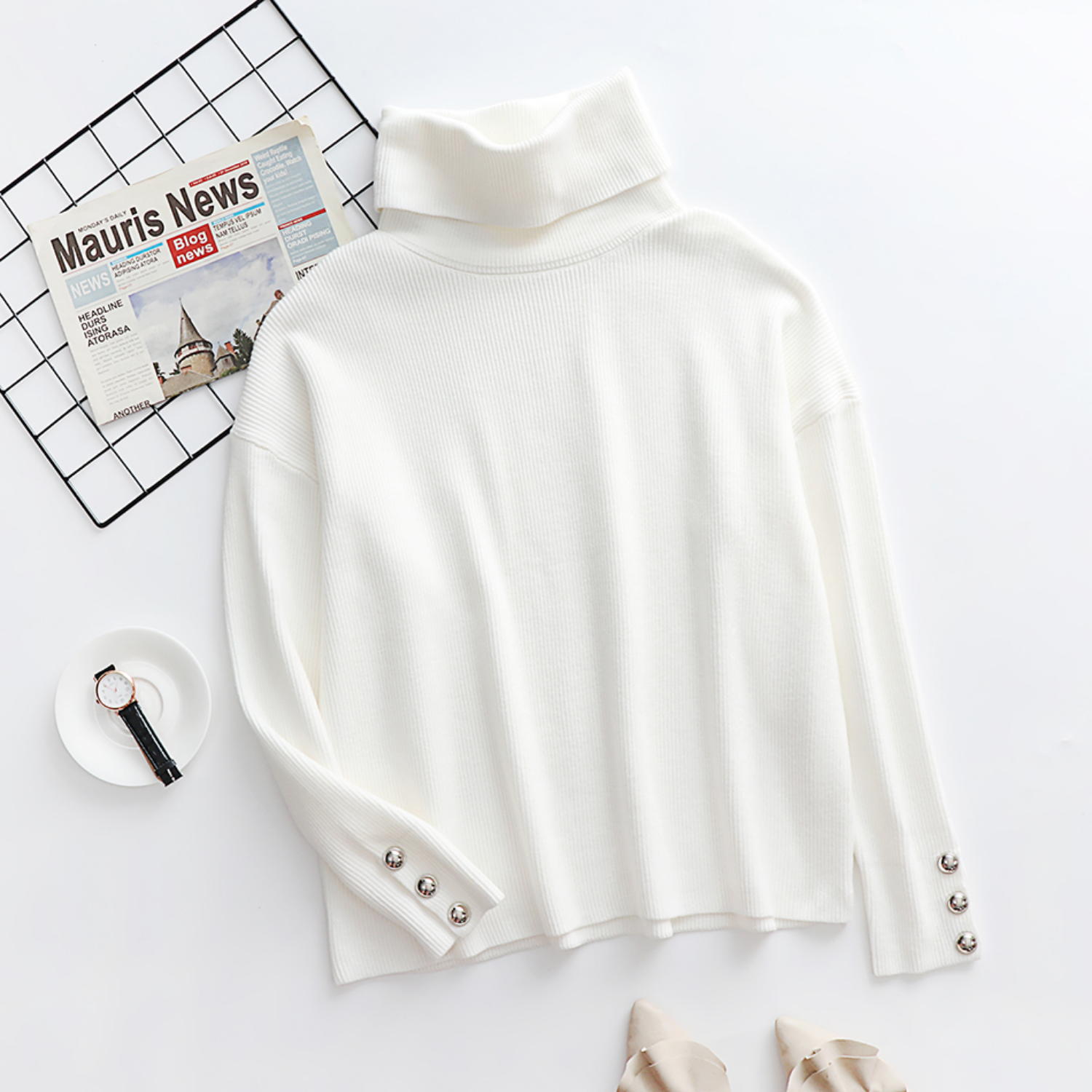 Women's Turtleneck Sweater — View 6