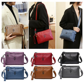 Women's Faux Leather Multi Pocket Crossbody Bag by Juana Fashion