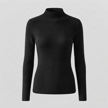 Women's Fitted Ribbed Textured Turtleneck Sweater — View 10