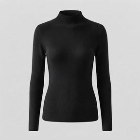 Women's Fitted Ribbed Textured Turtleneck Sweater — View 10