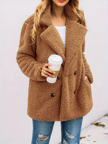 Women's Double Breasted Teddy Jacket — View 23