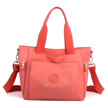 Women's Seven Compartment Shoulder Tote Bag in Rose Red by Juana Fashion