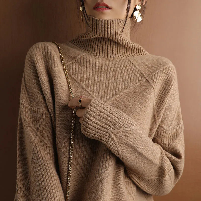 Women's Turtleneck Sweater — View 3