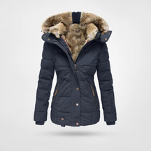 Women's Long Insulated Hooded Jacket | Jasmin in Black - Juana Fashion