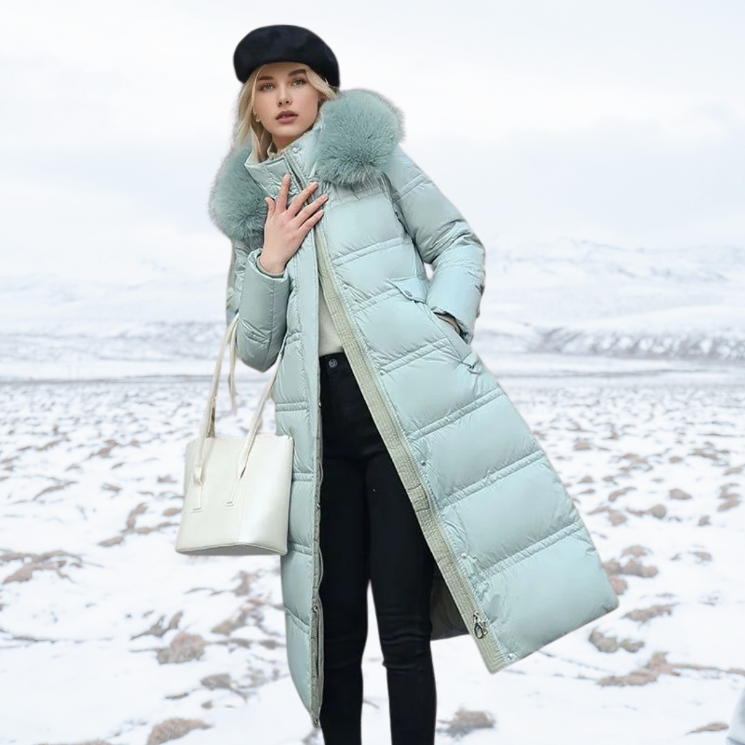 Women's Belted Hooded Quilted Coat | Karin in Black - Juana Fashion
