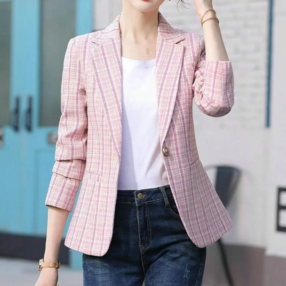 Women's Single-Button Office Blazer | Anna in Beige - Juana Fashion